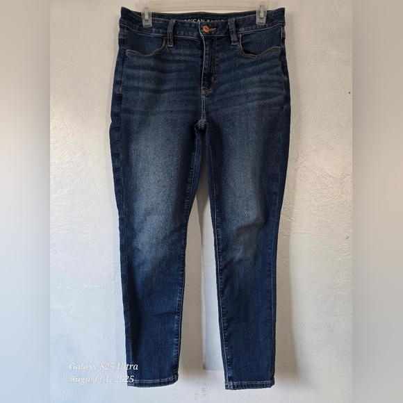 American Eagle Outfitters Dark Blue Jeggings - Picture 1 of 6